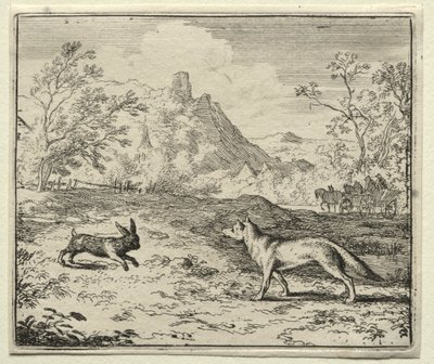 Reynard el Zorro: Reynard y el Conejo de Allart van Everdingen