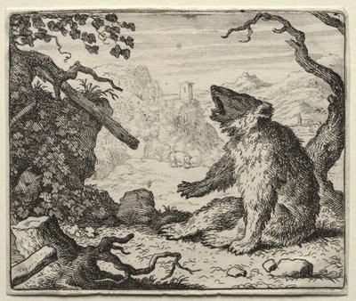 Reynard el Zorro: El oso llama a Reynard a la corte de Allart van Everdingen