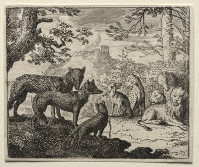 Reynard the Fox:  The Relatives of Reynard Leave Court de Allart van Everdingen