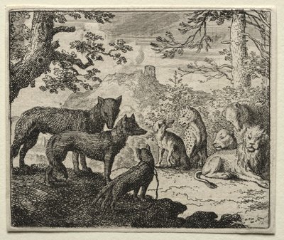 Reynard el Zorro: Los Parientes de Reynard Abandonan la Corte de Allart van Everdingen