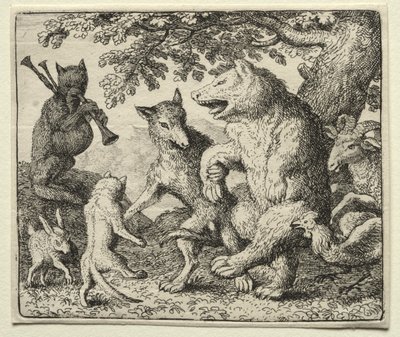 Reynard the Fox:  The Wolf and the Bear Celebrate Their Freedom de Allart van Everdingen