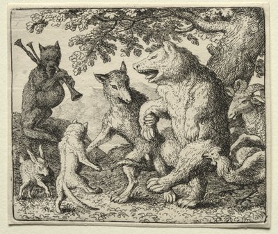 Reynard el Zorro: El Lobo y el Oso Celebran su Libertad de Allart van Everdingen