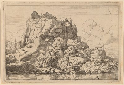 Río al pie de una roca alta, probablemente c. 1645-1656 de Allart van Everdingen