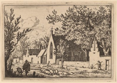 Porquero cerca de una capilla, probablemente c. 1645-1656 de Allart van Everdingen