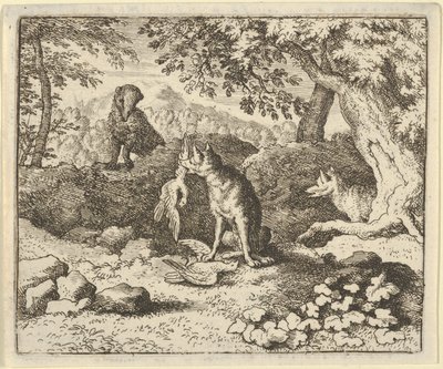 El tejón se apresura a advertir a Renard de la intención del león, 1650-75 de Allart van Everdingen