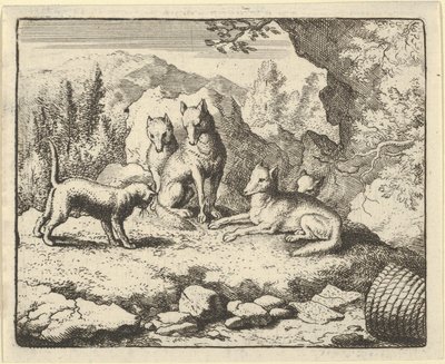El gato llama a Renard a comparecer ante el tribunal, 1650-75 de Allart van Everdingen