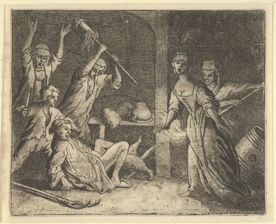 El Gato, Atrapado en una Trampa, es Maltratado por la Gente de la Casa, 1650-75 de Allart van Everdingen
