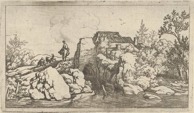 El jinete en el puente de piedra de Allart van Everdingen