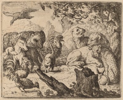 El león anuncia una paz, probablemente c. 1645-1656 de Allart van Everdingen