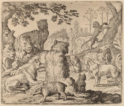 El león ordena un asalto masivo a Reynard de Allart van Everdingen