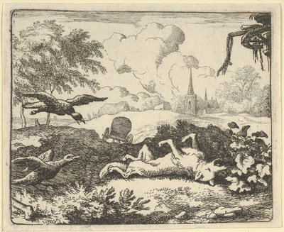 La lectura de una acción criminal contra Renard, 1650-75 de Allart van Everdingen