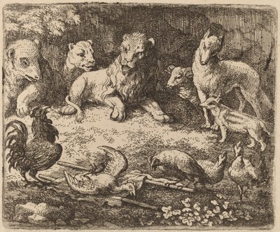 El Gallo Ataca a Reynard, probablemente c. 1645-1656 de Allart van Everdingen