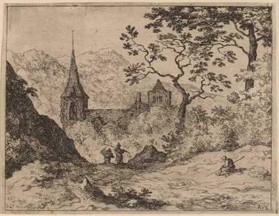 El campanario, probablemente c. 1645-1656 de Allart van Everdingen