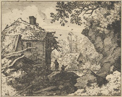 La Choza de Paja Vista desde Atrás de Allart van Everdingen