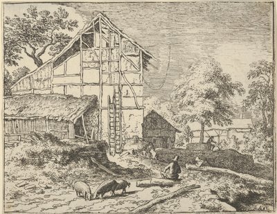 Las dos escaleras, siglo XVII de Allart van Everdingen