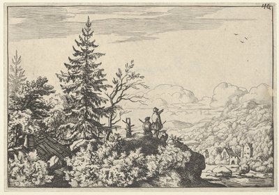Los dos hombres en la colina, siglo XVII de Allart van Everdingen