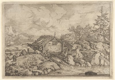 El molino de agua, siglo XVII de Allart van Everdingen