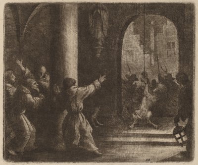 El lobo y la campana del convento, probablemente c. 1645-1656 de Allart van Everdingen