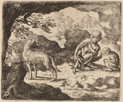 El lobo y los monos de Allart van Everdingen