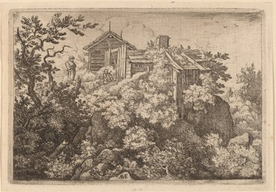 Tres Cabañas en una Roca de Allart van Everdingen