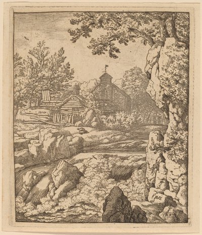 Cascada, probablemente c. 1645-1656 de Allart van Everdingen