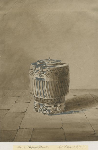 Fuente en la Iglesia de Longdon de Allen Edward Everitt