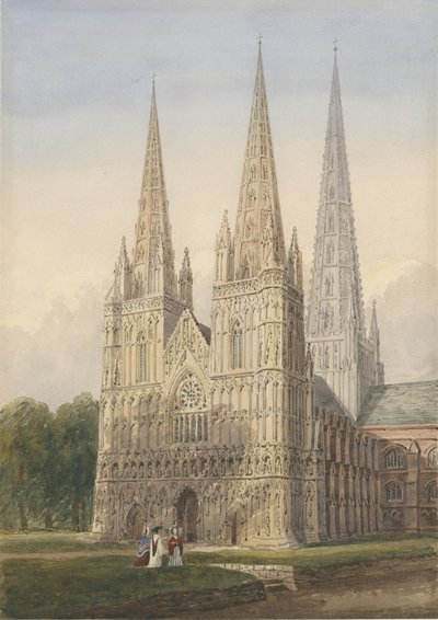 Catedral de Lichfield - Fachada Oeste de Allen Edward Everitt