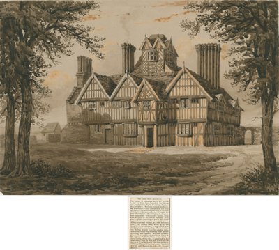 West Bromwich - "The Oaks": grabado de Allen Edward Everitt