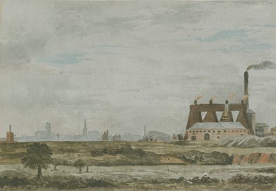 Wolverhampton - Vista sur: pintura en acuarela, nd [c 1830] de Allen Edward Everitt