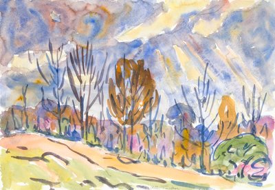 Acuarela no. 63, Carretera de Allen Tucker
