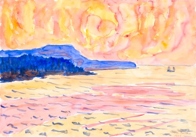 Acuarela no. 6, Costa Azul, 1936 de Allen Tucker