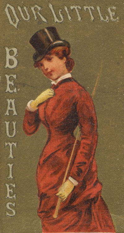 De la serie Niñas y Niños N58 promoviendo los cigarrillos Our Little Beauties, 1887 de Allen and Ginter