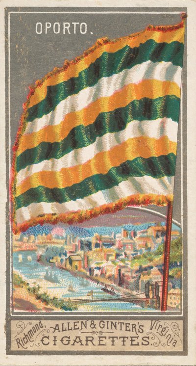 Oporto, de la serie City Flags N6 para Allen & Ginter Cigarettes Brands, 1887 de Allen and Ginter