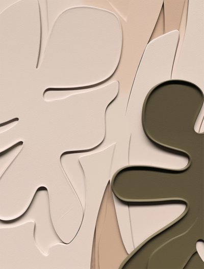 Hojas orgánicas abstractas de Alma