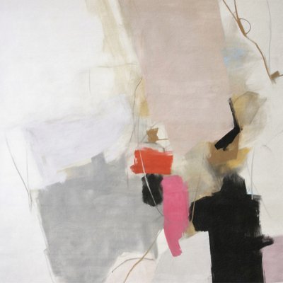 Abstracto moderno en gris rosado de Alma