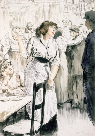 La camarera, de "París: Moeurs, Costumes et Attitudes 1912-13, Vol. 1: Les Bars