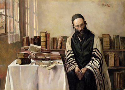 Un rabino en su estudio de Alois Heinrich Priechenfried