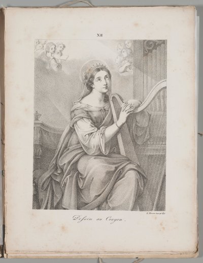 Arte de la Litografía: Santa Cecilia, Lámina XII de Alois Senefelder