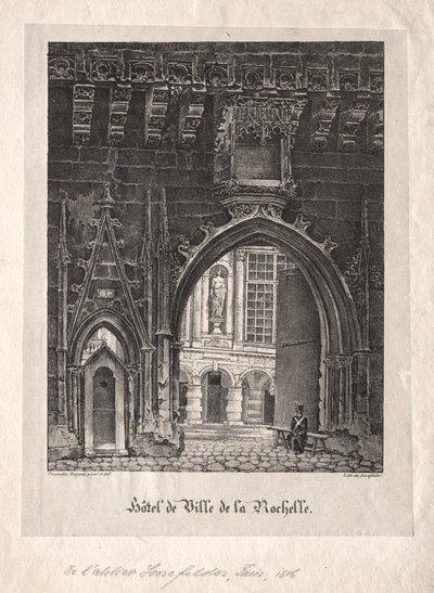 Hotel de Ville de la Rochelle, Francia de Alois Senefelder