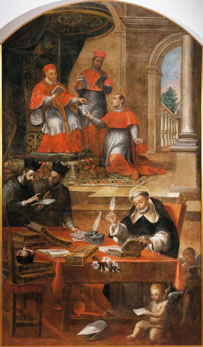 San Raimundo de Peñafort, consejero del Papa Gregorio IX, por Alonso Antonio Villamor (1661-1729). Del Convento de San Esteban, Salamanca, España. de Alonso Antonio Villamor
