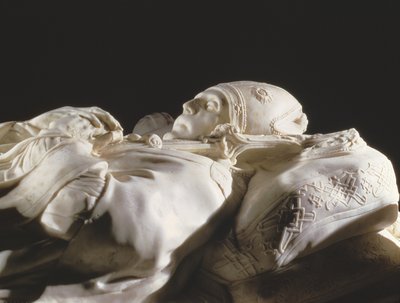 Tumba del Cardenal Tavera detalle de la cabeza (detalle) de Alonso Berruguete