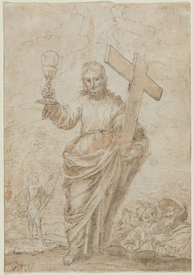 Cristo sosteniendo un cáliz y una cruz, 1666 de Alonso Cano