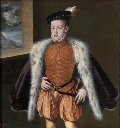 Carlos de Austria, Príncipe de Asturias por Alonso Sánchez Coello de Alonso Sánchez Coello