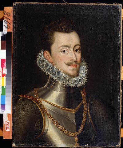 Retrato del gobernador de los Países Bajos Don Juan de Austria (1547-1578) (retrato del gobernador de los Países Bajos de los Habsburgo Don Juan de Austria). Pintura de Alonso Sánchez Coello (1531-1588). Óleo sobre lienzo, 62 x 47 cm. Arte español, Manieri de Alonso Sánchez Coello