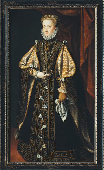 Retrato de Ana de Austria Reina consorte de España y Portugal (pintura) de Alonso Sánchez Coello