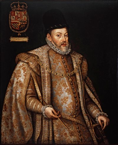 Retrato de Felipe II 1527-1598, Rey de España y Portugal de Alonso Sánchez Coello