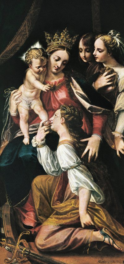 El matrimonio místico de Santa Catalina de Alonso Sánchez Coello