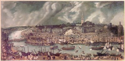Vista de la ciudad de Sevilla (España) de Alonso Sánchez Coello