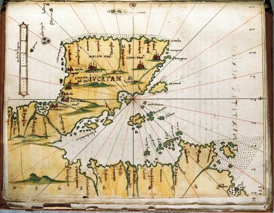 Mapa de América Central y Perú de Alonso de Santa Cruz