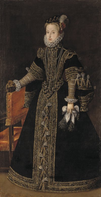 Ana de Austria, Reina de España, c.1570 de Alonso studio of Sanchez Coello